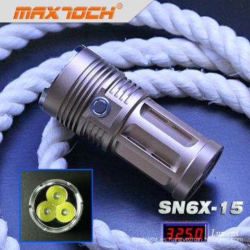 Maxtoch SN6X-15 3 * Cree T6 3250 lúmenes más brillante antorcha de Swat